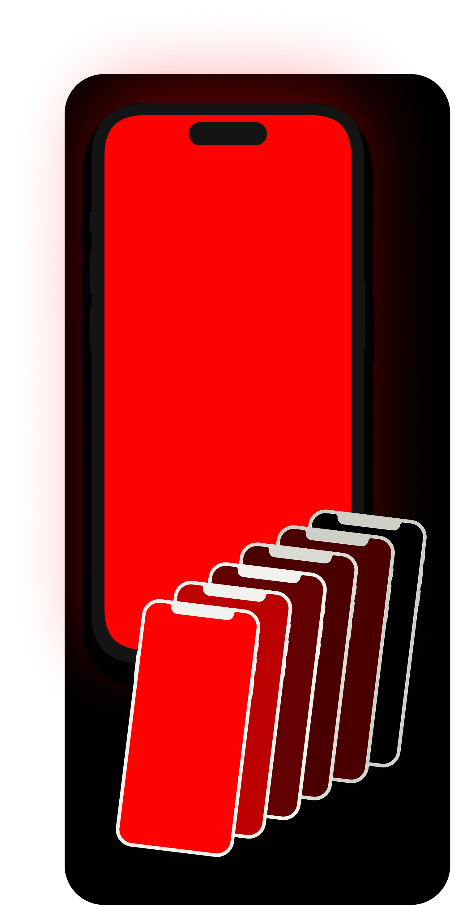 Red light screen gradually fading from bright red to darkness